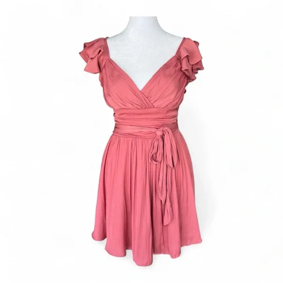 NWOT Musette Ruffle Shoulder Wrap Dress - Picture 4 of 9